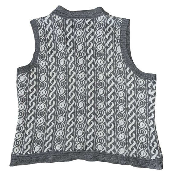 Woolrich Women's Berwyn Button Up V-Neck Sweater Vest Charcoal Heather Cotton Si - Picture 2 of 8